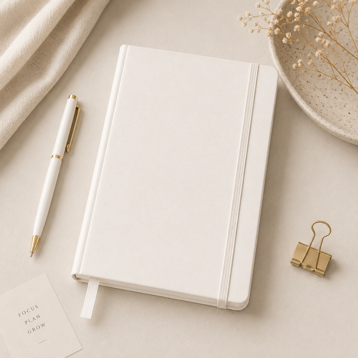 Cream notebook